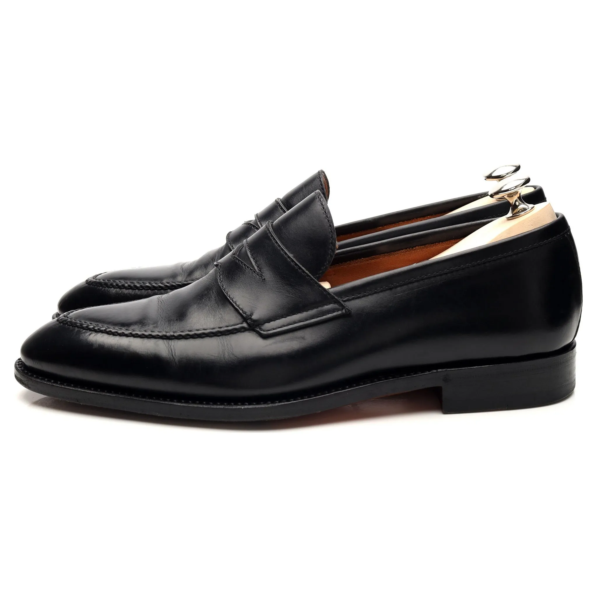 'Principe' Black Leather Loafers UK 7.5 EU 41.5