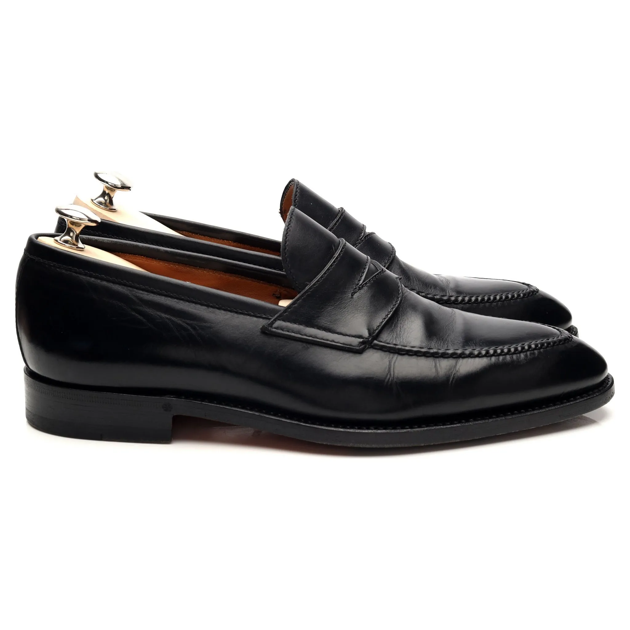 'Principe' Black Leather Loafers UK 7.5 EU 41.5