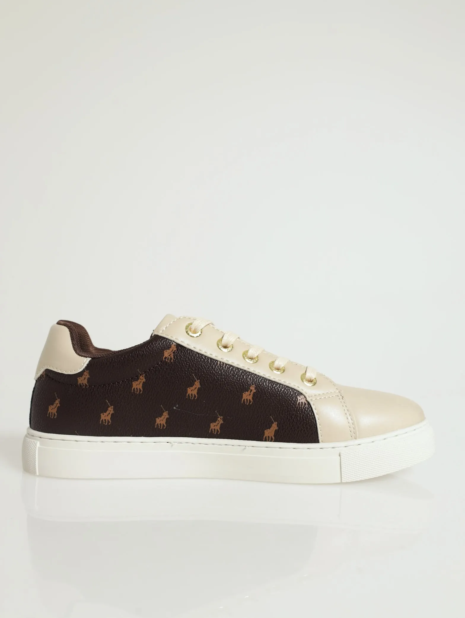Printed Monogram Sneaker - Brown