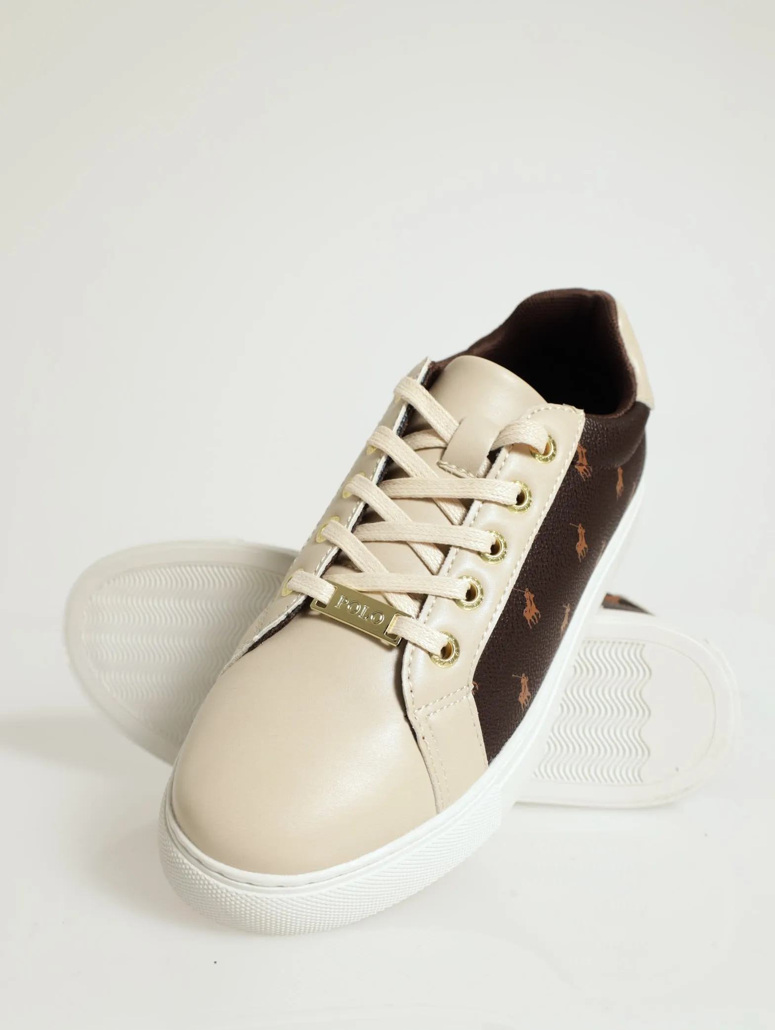 Printed Monogram Sneaker - Brown