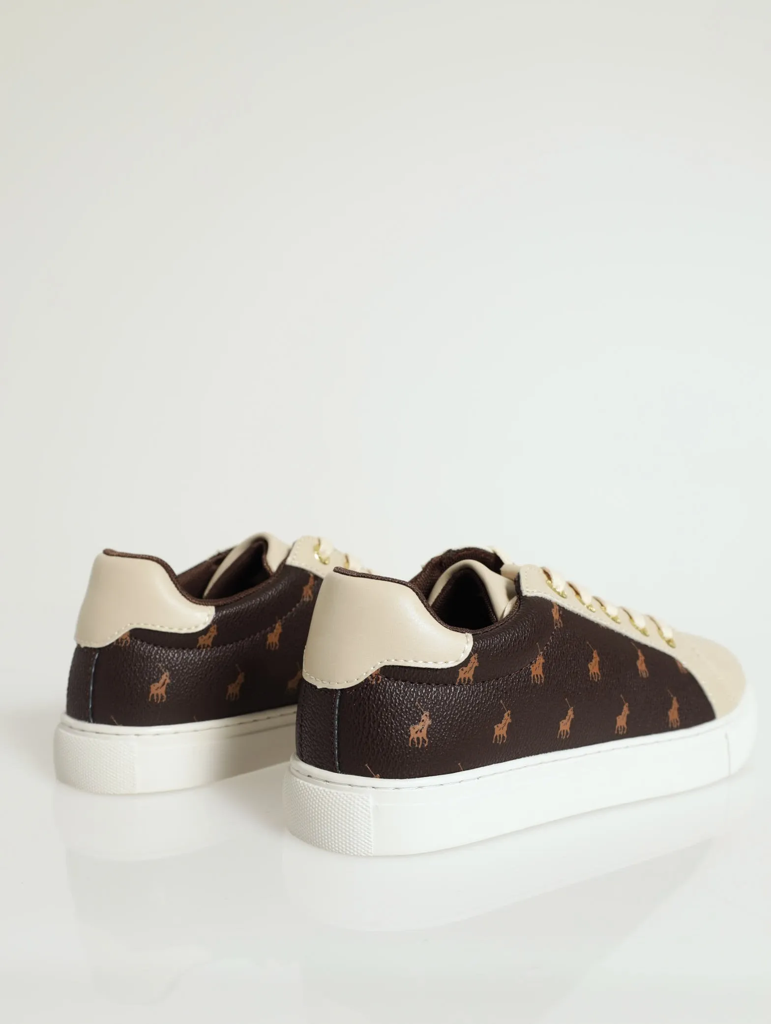 Printed Monogram Sneaker - Brown