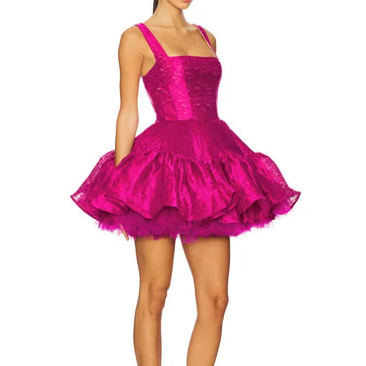 Raylee Ruffle A Line Mini Dress