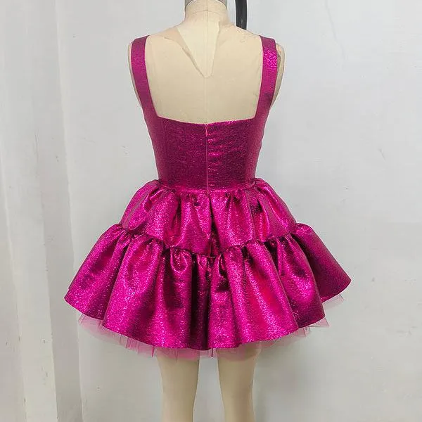Raylee Ruffle A Line Mini Dress