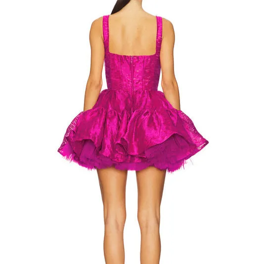 Raylee Ruffle A Line Mini Dress