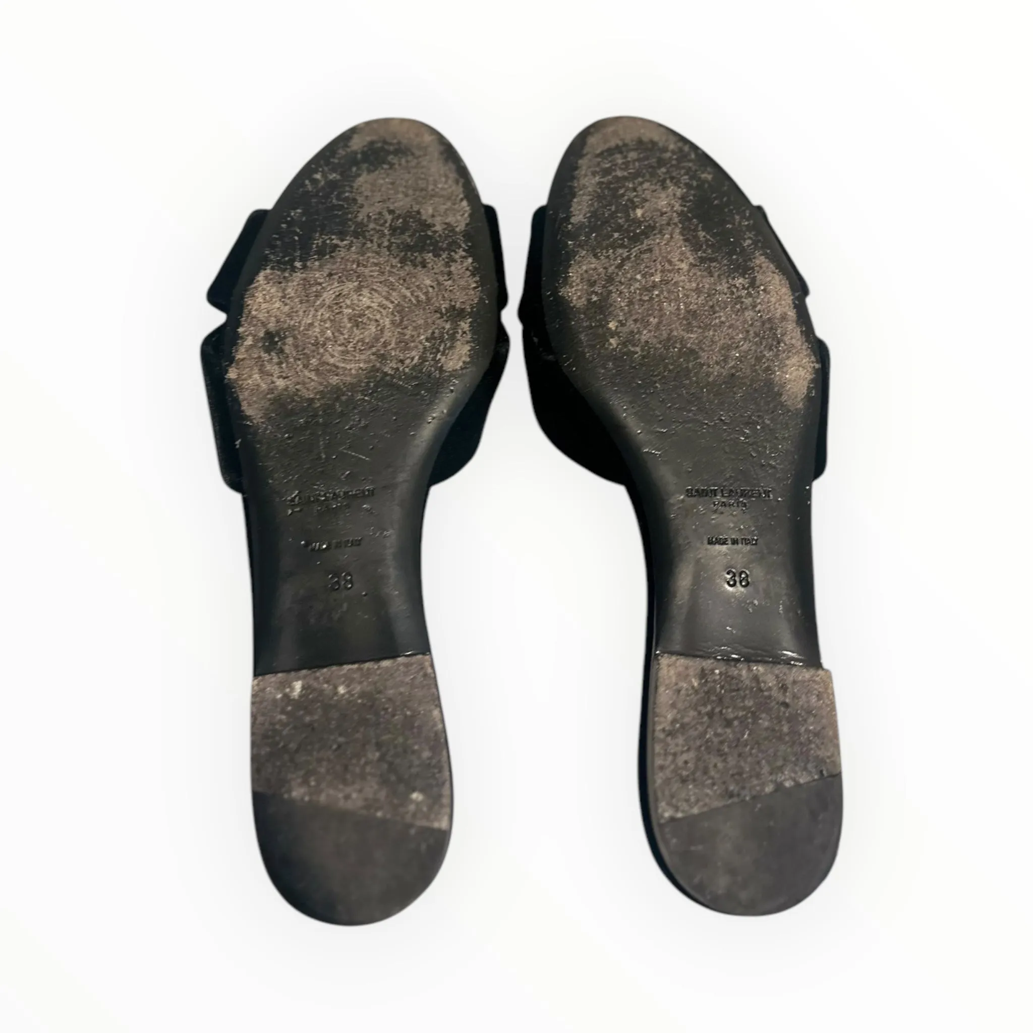 Saint Laurent Velvet Mules - Black - Size 38