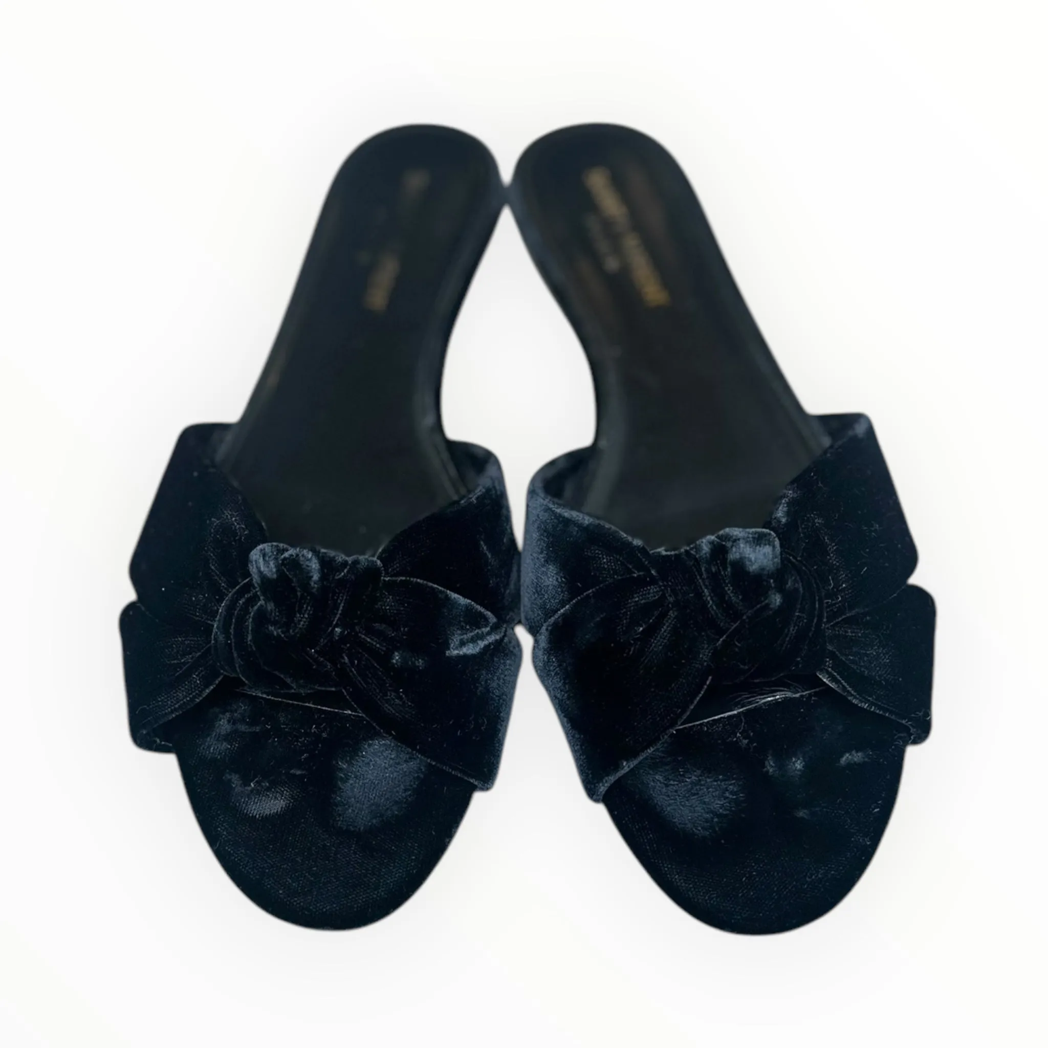 Saint Laurent Velvet Mules - Black - Size 38