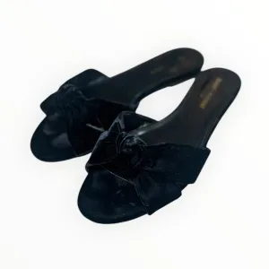 Saint Laurent Velvet Mules - Black - Size 38