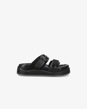Sandal with Velcro Straps and Silver Buckle