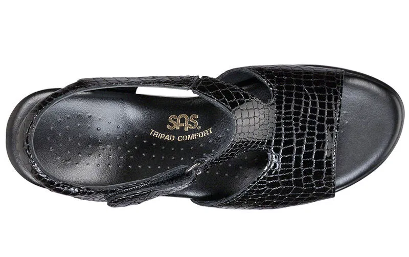 SAS Suntimer Heel Strap Sandal - Black Croc