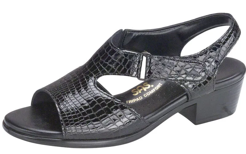 SAS Suntimer Heel Strap Sandal - Black Croc