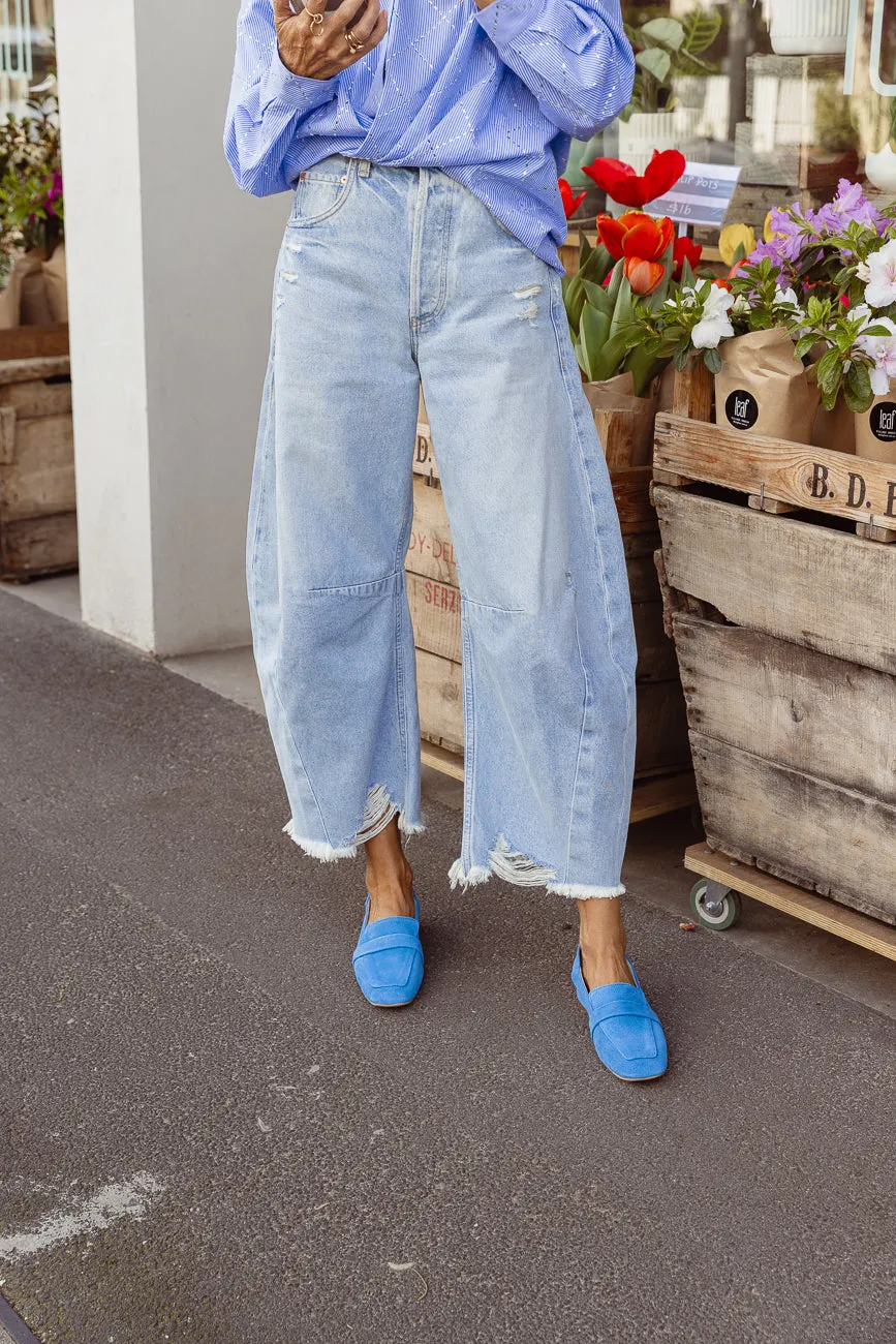 Seconds Monday Loafer - Bright Blue Suede