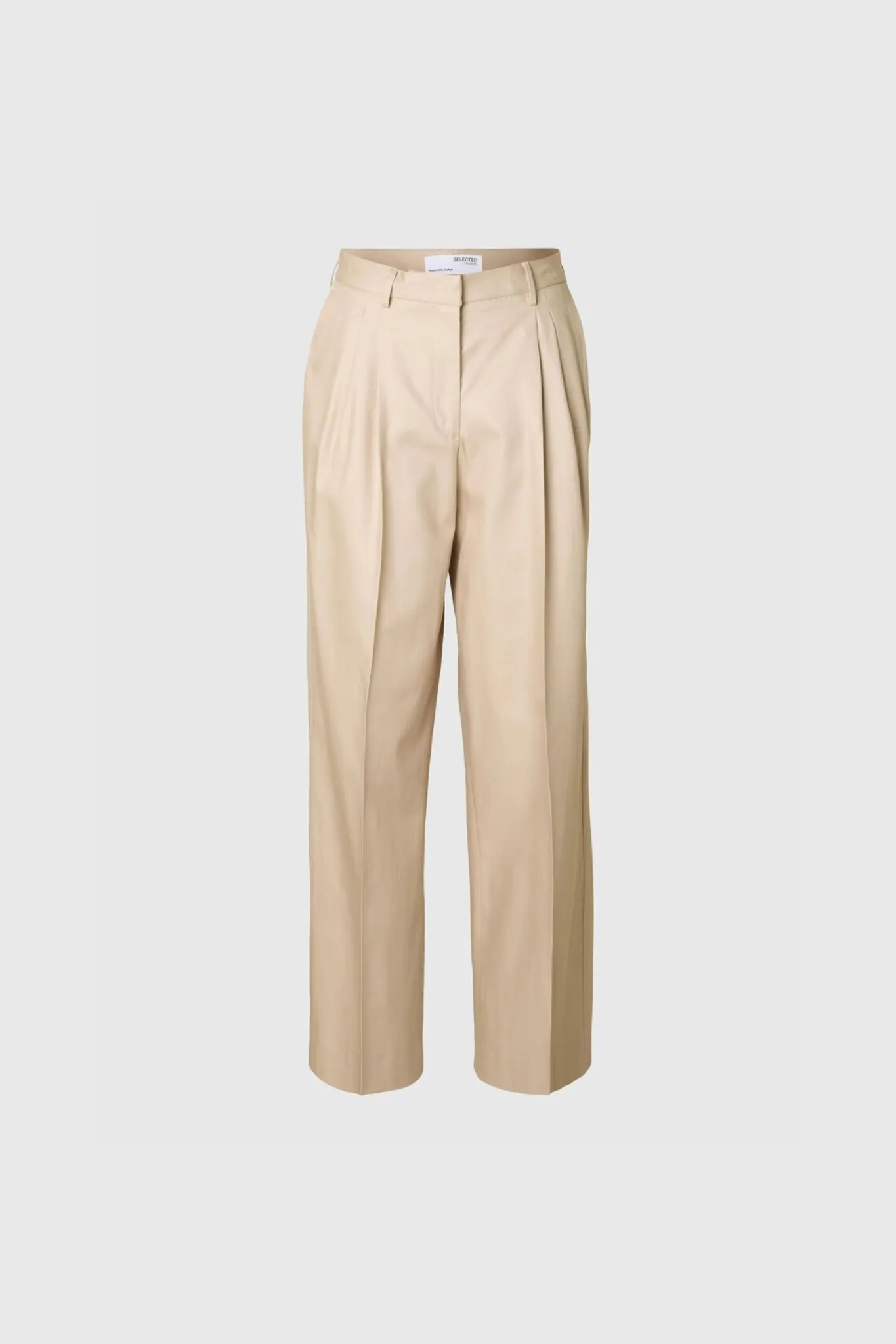 SLFDORA-MERLA HW EXTRA WIDE PANTS - ISLAND FOSSIL