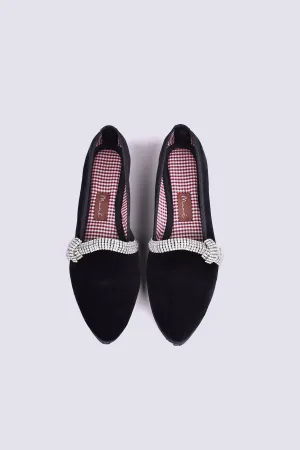 Slippers Joya Terciopelo Negro