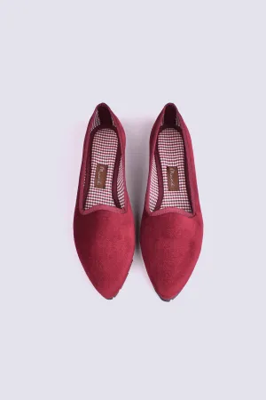 Slippers Terciopelo Burdeos Plus