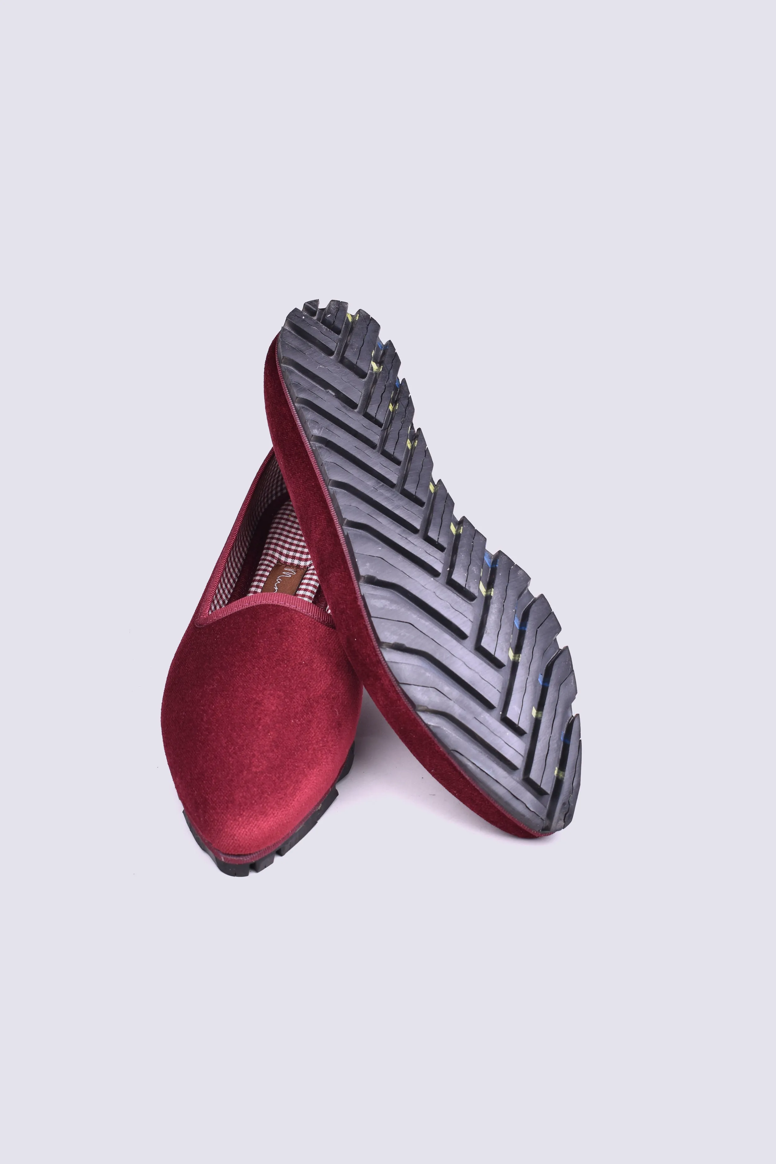 Slippers Terciopelo Burdeos Plus