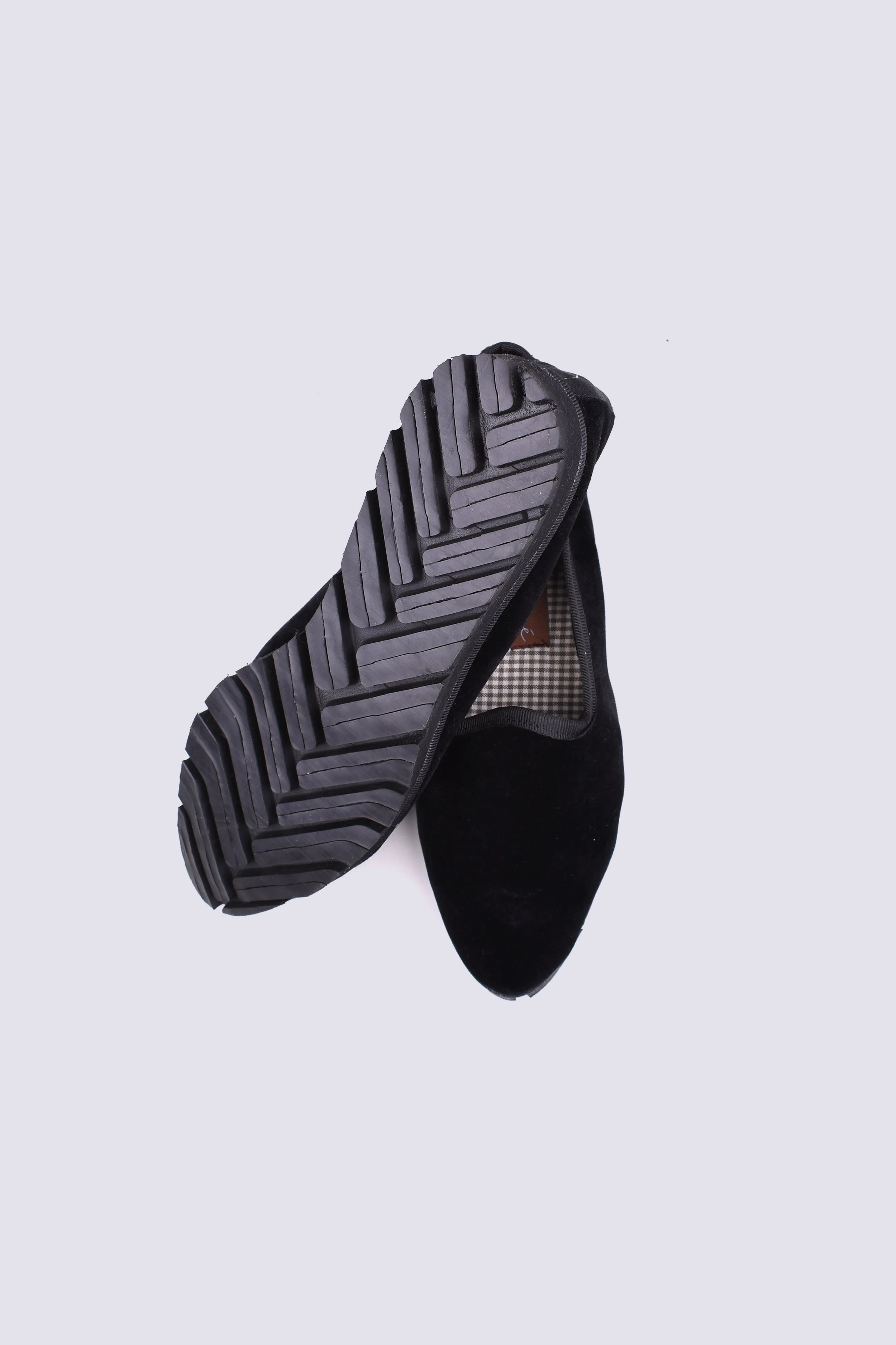 Slippers Terciopelo Negro Plus