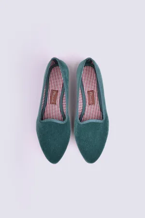 Slippers Terciopelo Verde Golf