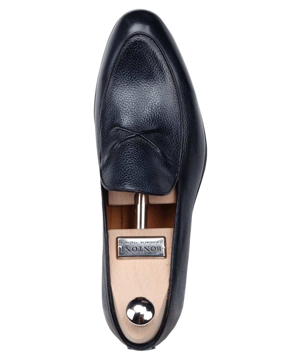 Soft Grain Leather Loafer in Dark Blue