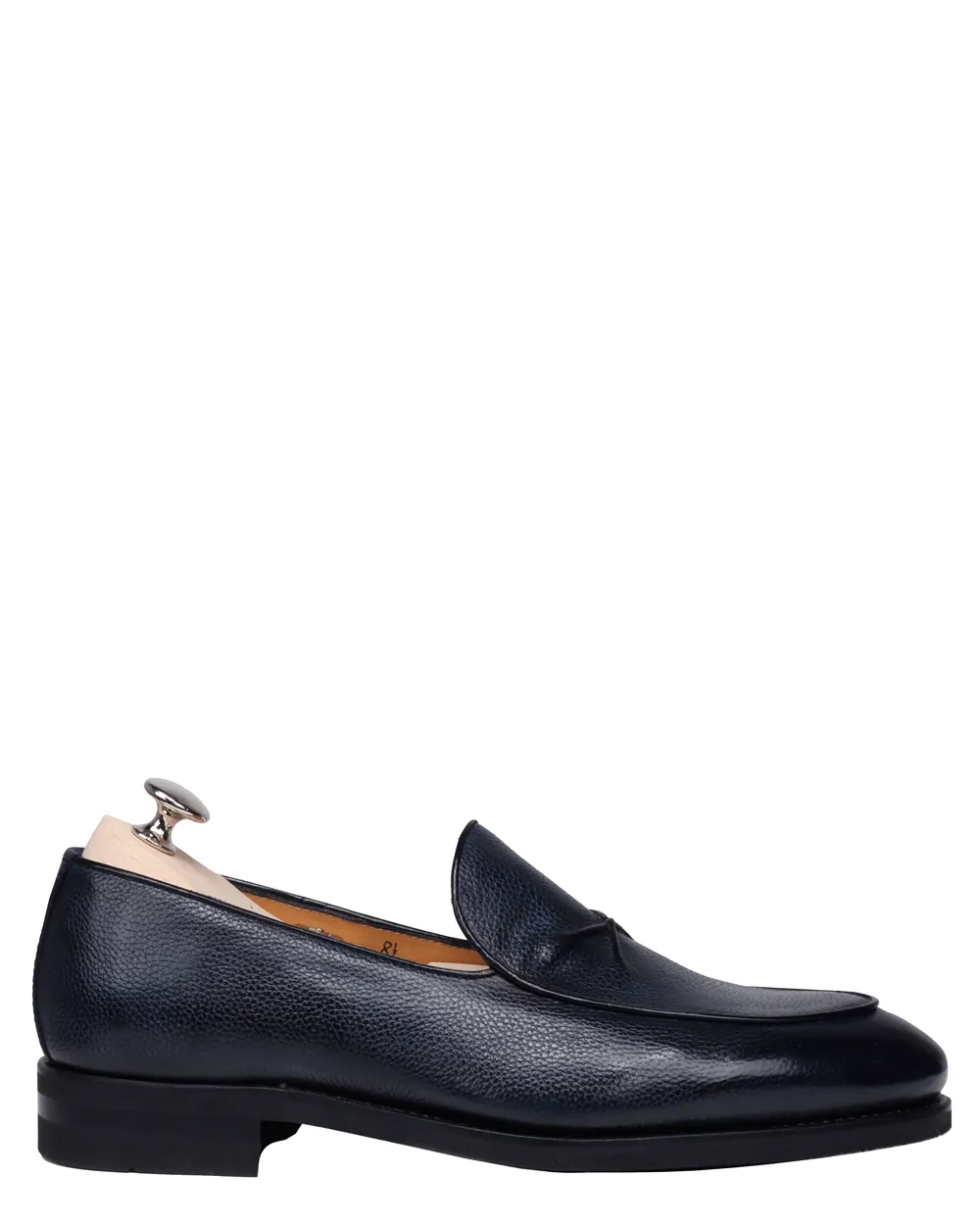 Soft Grain Leather Loafer in Dark Blue