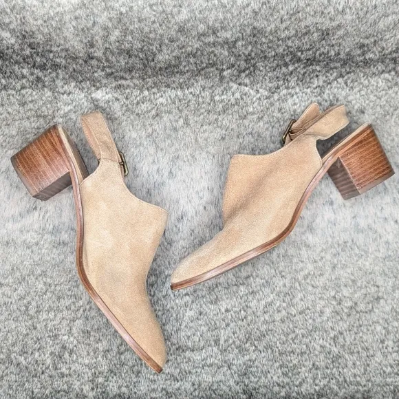 Soludos Savannah Slingback Heeled Mules Tan Women's 8