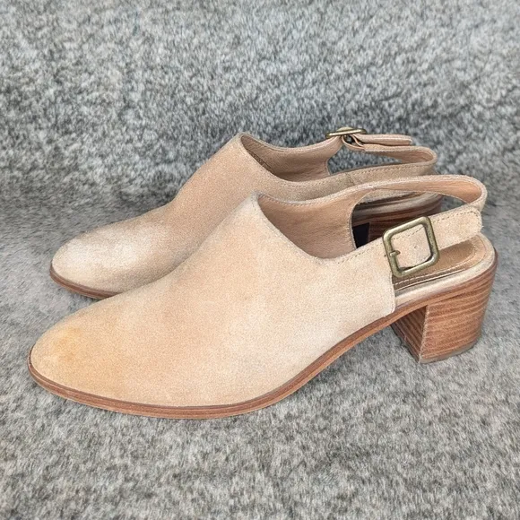 Soludos Savannah Slingback Heeled Mules Tan Women's 8