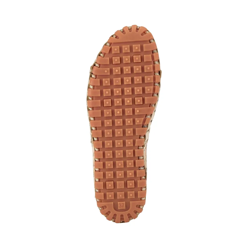 Spring Step Women's Flowerflow Slip On Flat (Beige)