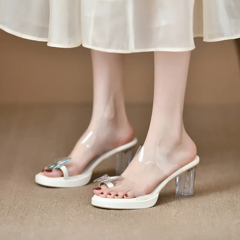 Square Toe Block Heels Sandals