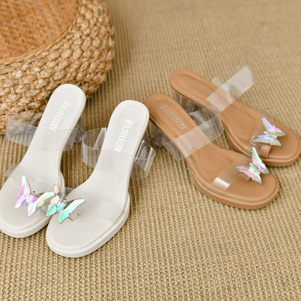 Square Toe Block Heels Sandals