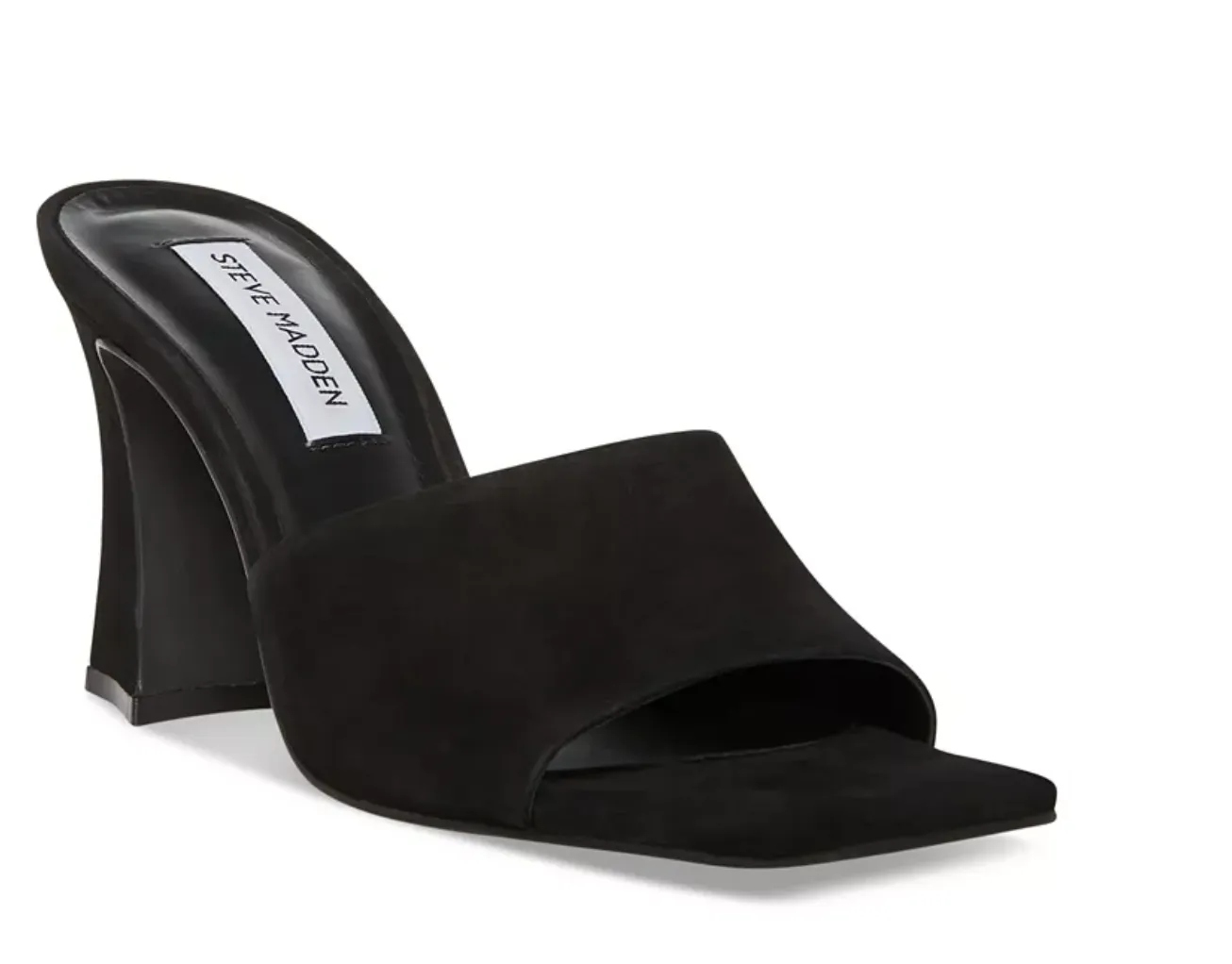 Square Toe Slip On Sculpted Heel