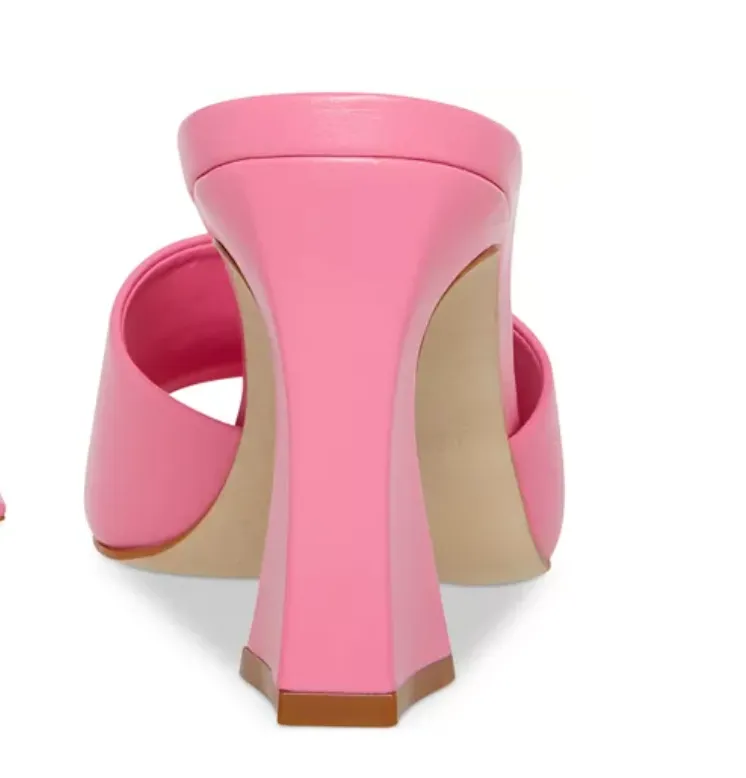 Square Toe Slip On Sculpted Heel