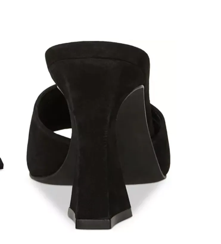 Square Toe Slip On Sculpted Heel