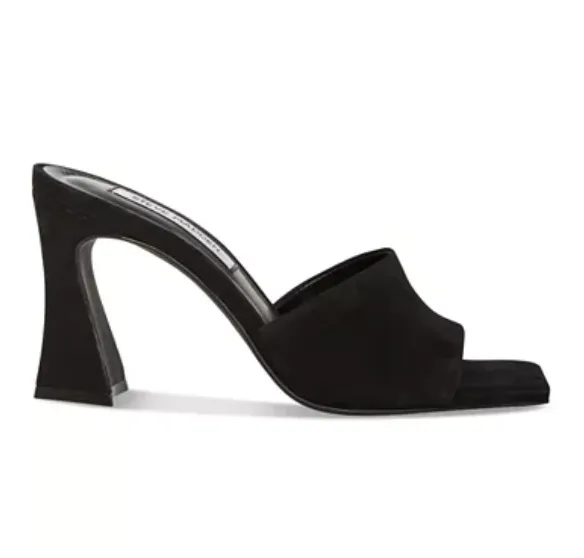 Square Toe Slip On Sculpted Heel