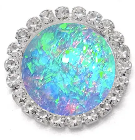 Statement Glass Slipper Bling Glitter Snap