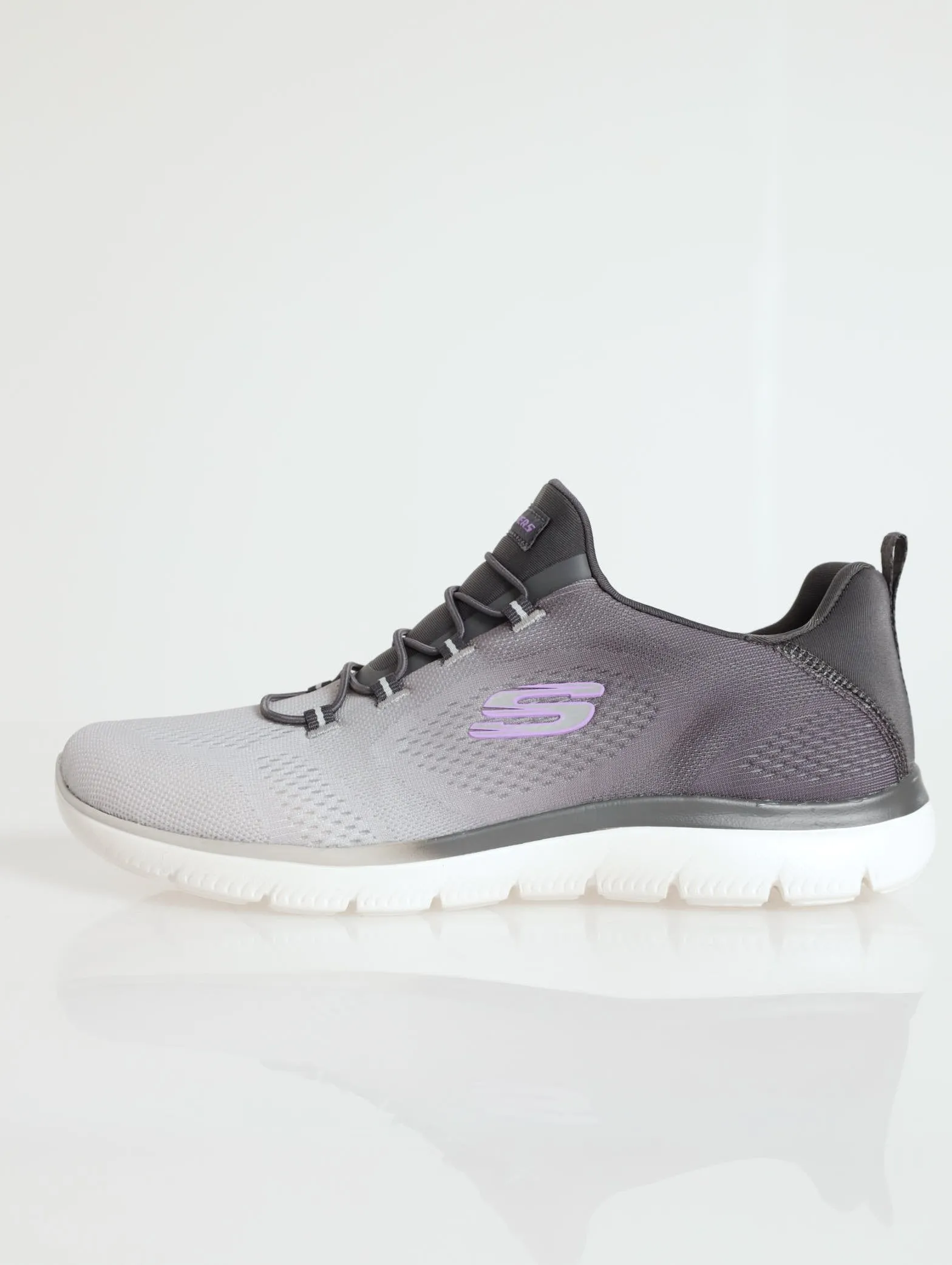 Summits Slip-On Mock Lace Sneaker - Grey