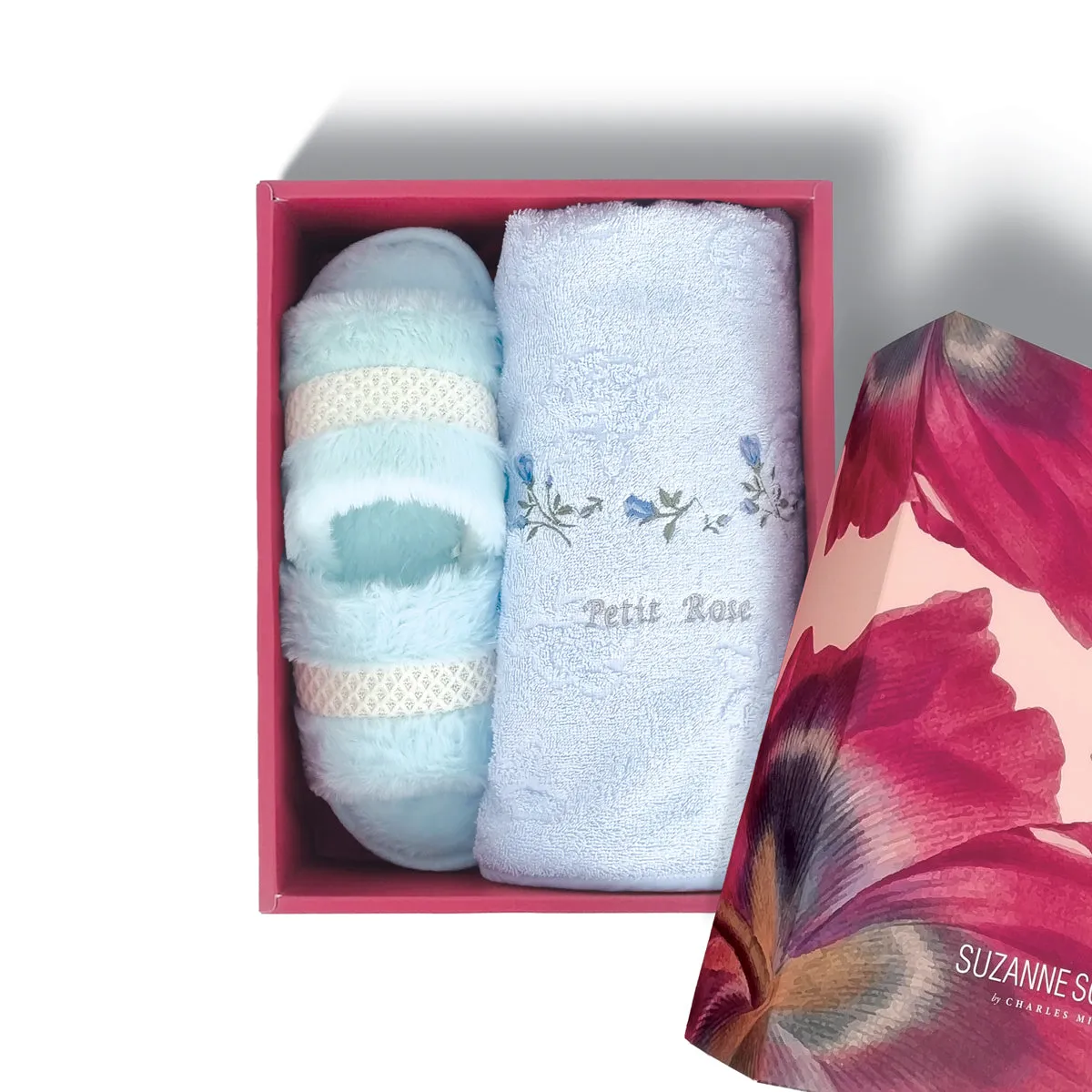 Suzanne Sobelle Bath Towel with Bedroom Slipper - Ballerina
