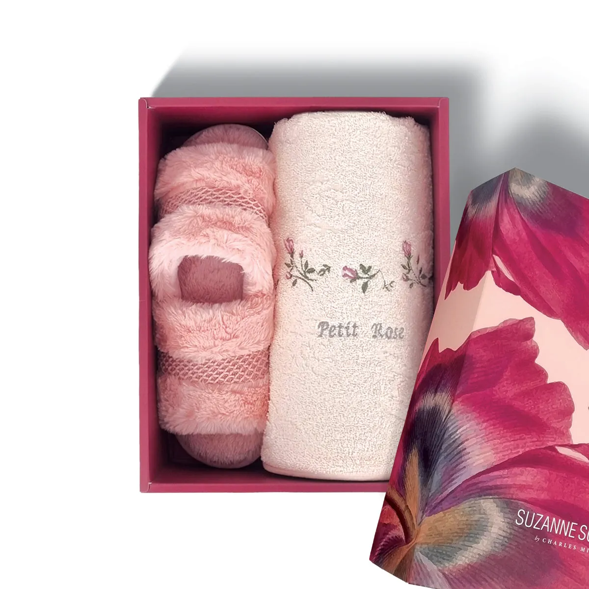 Suzanne Sobelle Bath Towel with Bedroom Slipper - Ballerina