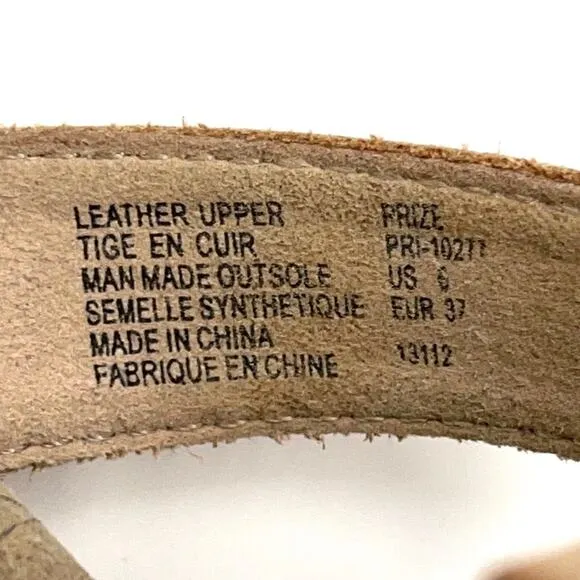 TAOS PRIZE 3 leather sandals velcro straps size 6