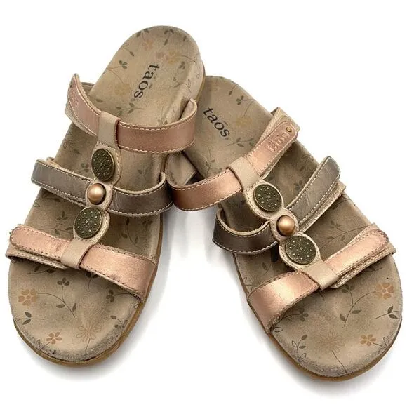 TAOS PRIZE 3 leather sandals velcro straps size 6