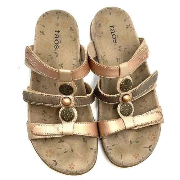 TAOS PRIZE 3 leather sandals velcro straps size 6