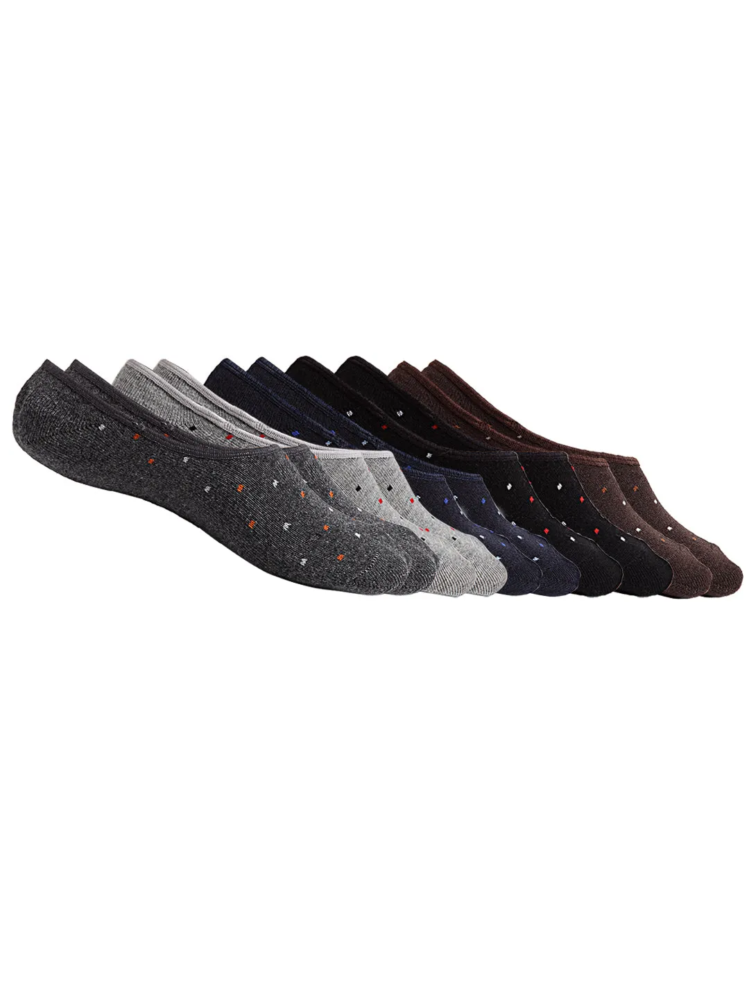 Texlon Men's Cotton Low Cut Loafer Socks (Free Size) (Multi-Coloured) - Pack Of 5 Pair