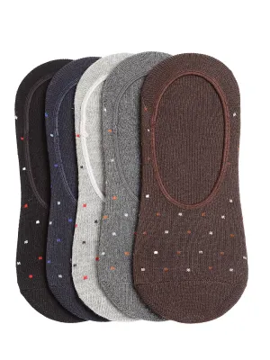Texlon Men's Cotton Low Cut Loafer Socks (Free Size) (Multi-Coloured) - Pack Of 5 Pair