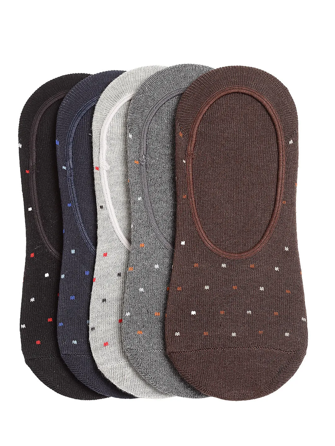 Texlon Men's Cotton Low Cut Loafer Socks (Free Size) (Multi-Coloured) - Pack Of 5 Pair