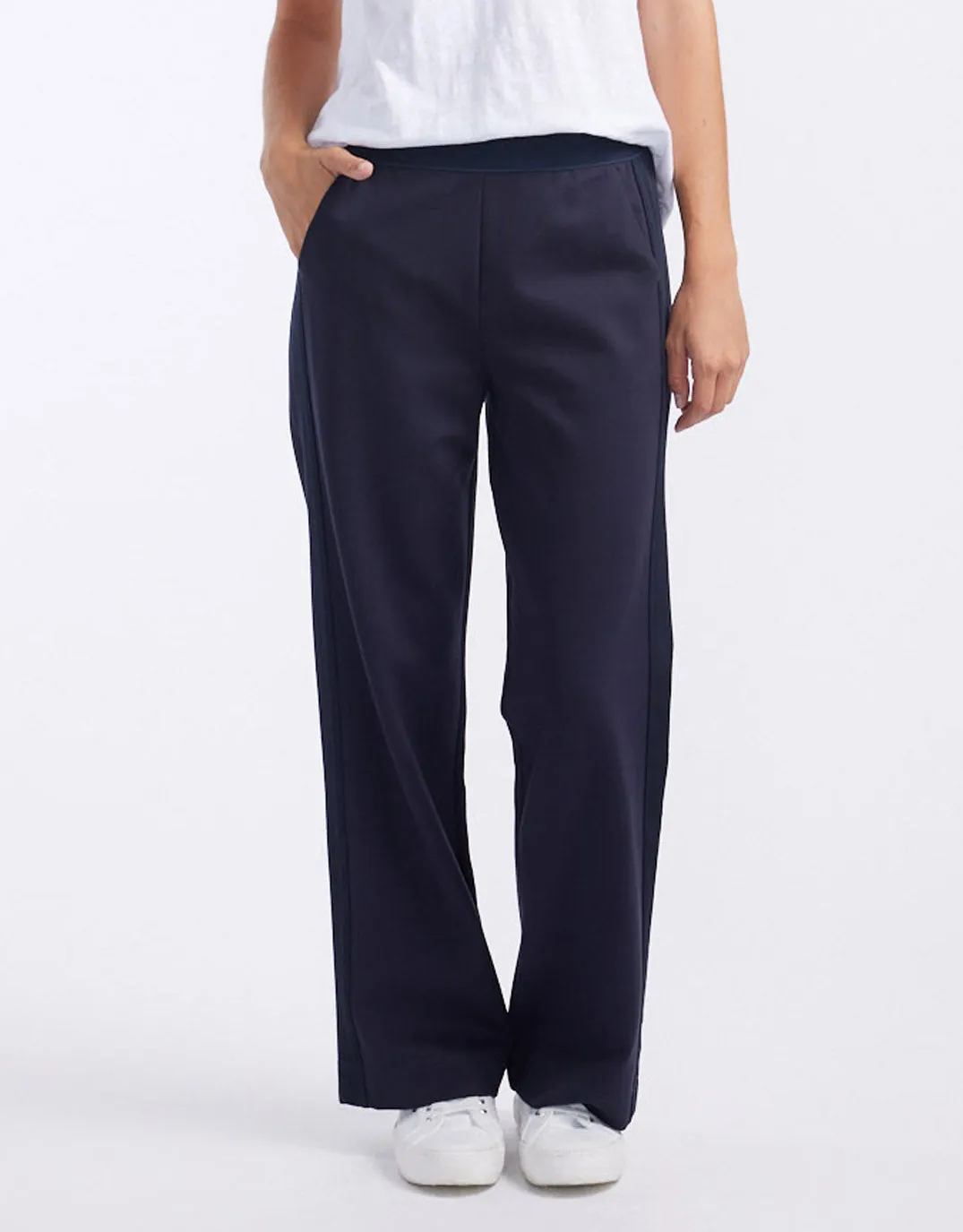 Timeless Straight Leg Ponte Pant  - French Navy/Navy