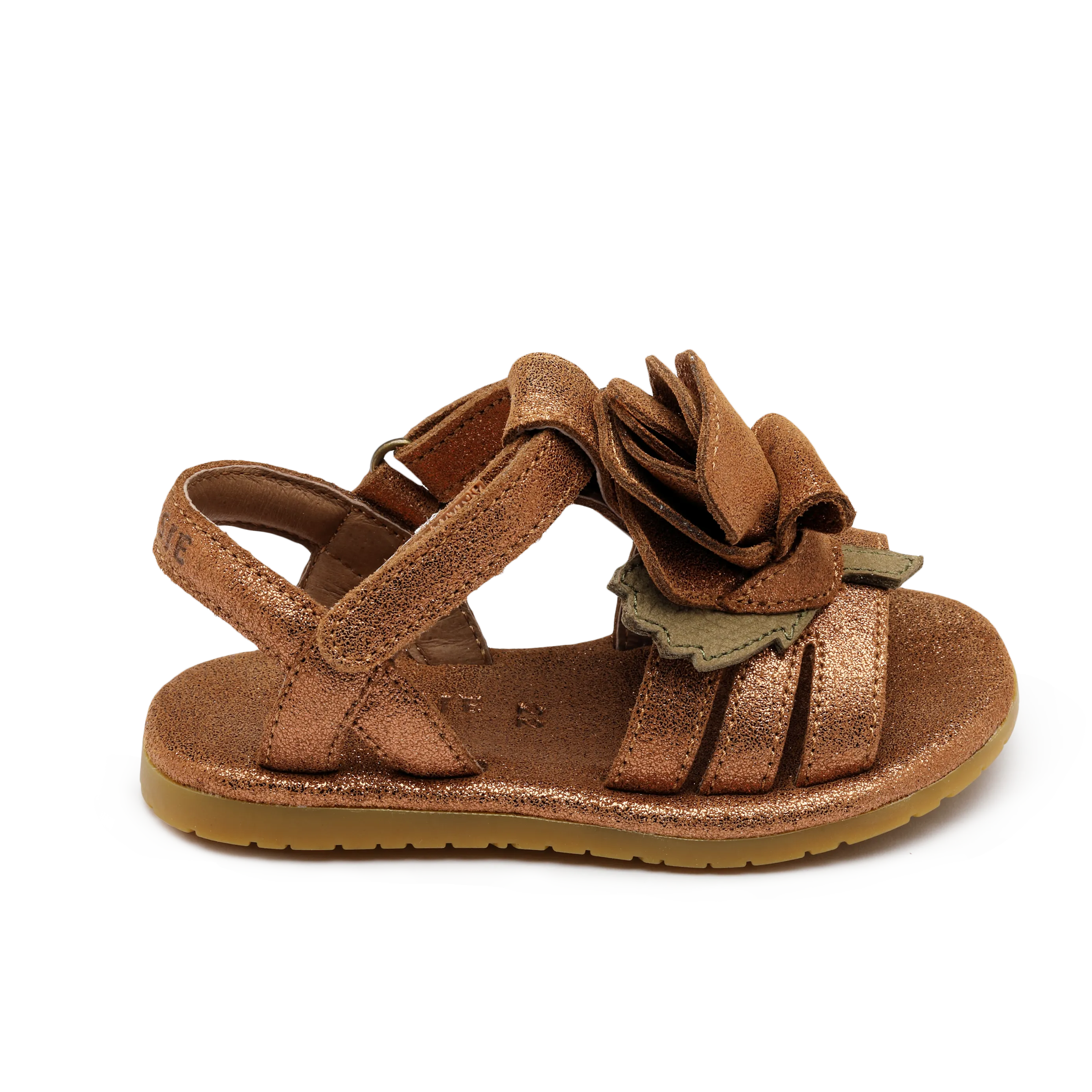 Tiyola Sandals | Rose | Powder Metallic Leather