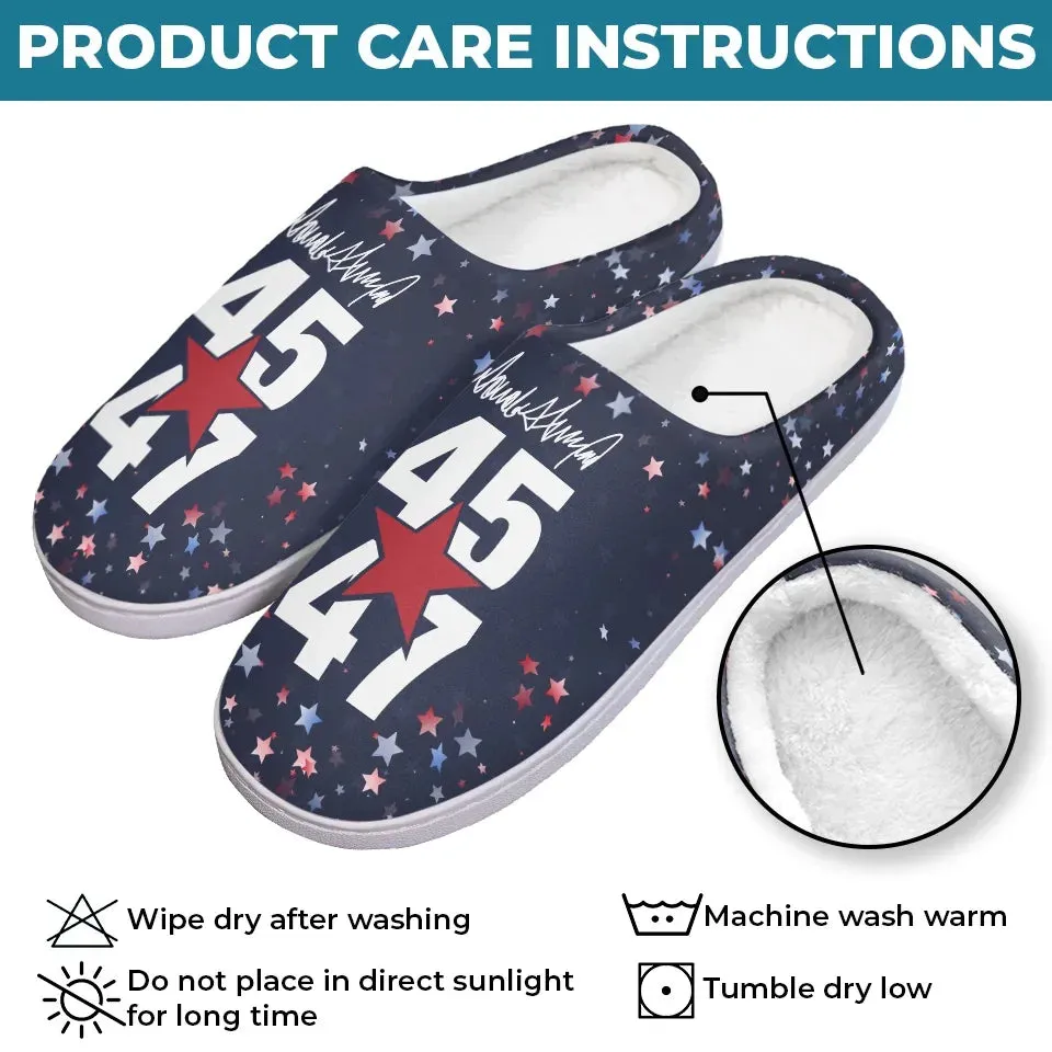 Together, A Nation Becomes Unstoppable - US Election Fluffy Slippers - Christmas Gift For Conservative Supporters