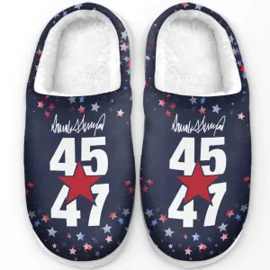 Together, A Nation Becomes Unstoppable - US Election Fluffy Slippers - Christmas Gift For Conservative Supporters