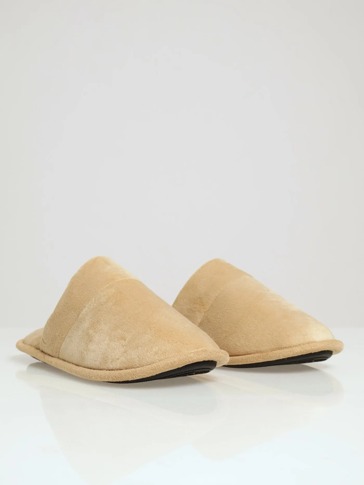 Trent Open Back Microfibre Slipper - Tan