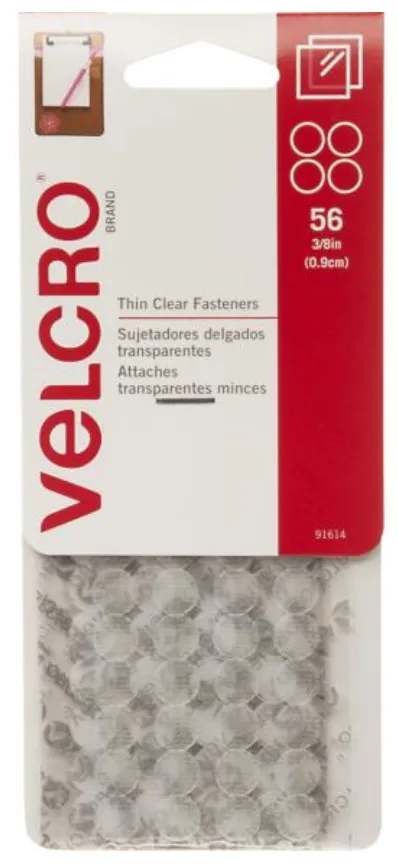 VELCRO Brand .375" Clear Mini Fastener Coins {C19}