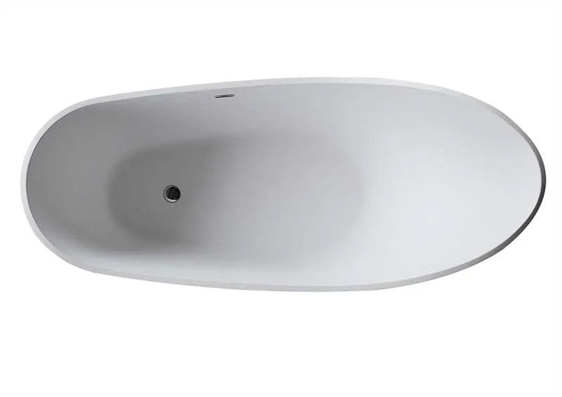 Venzi PietraStone 30 x 67 Man Made Stone Freestanding Bathtub with Reversible Drain By Atlantis