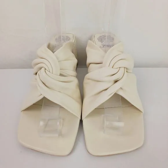 Vince Camuto Women's SZ 8.5 Jenabie Twisted Leather Block Heel Sandal